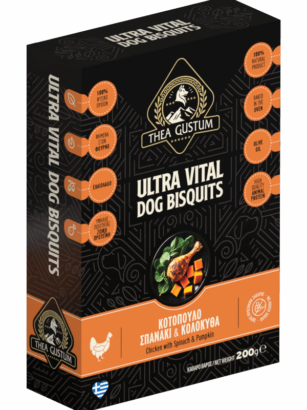 Μπισκότα Σκύλου Thea Gustum Bisquit Chicken Spinach Pumpkin